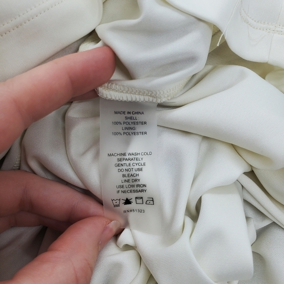 Vince Camuto Smocked Chiffon Faux Wrap Semi-Sheer Adjustable Tie Dress - Picture 5 of 5